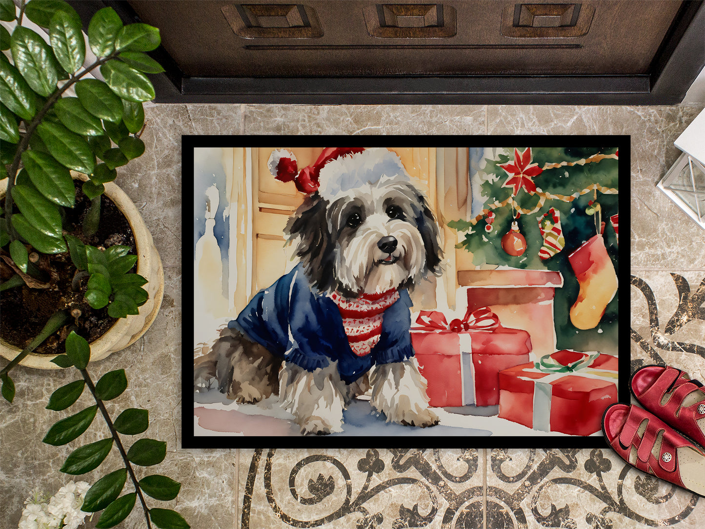 Havanese Cozy Christmas Doormat