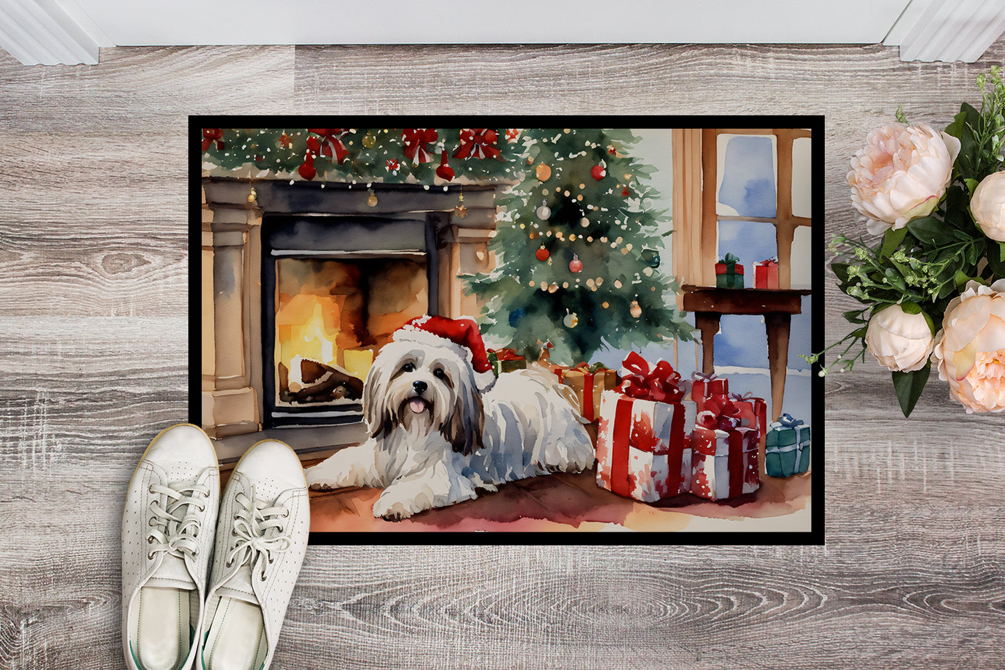 Havanese Cozy Christmas Doormat