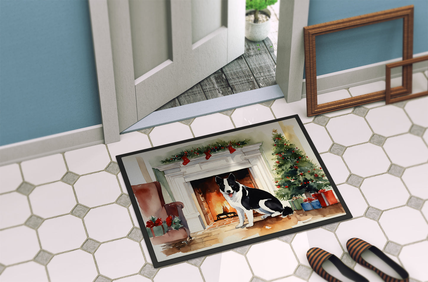 Karelian Bear Dog Cozy Christmas Doormat