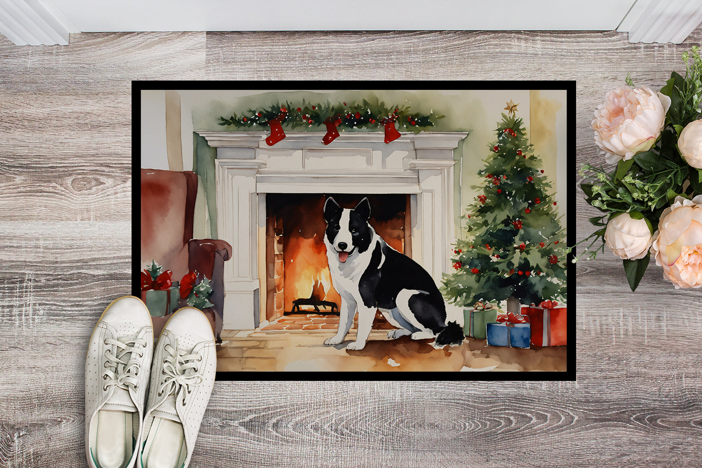 Karelian Bear Dog Cozy Christmas Doormat