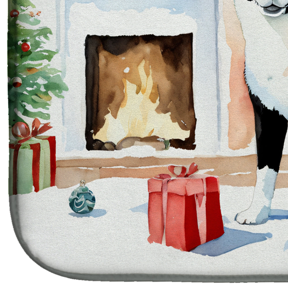 Karelian Bear Dog Cozy Christmas Dish Drying Mat