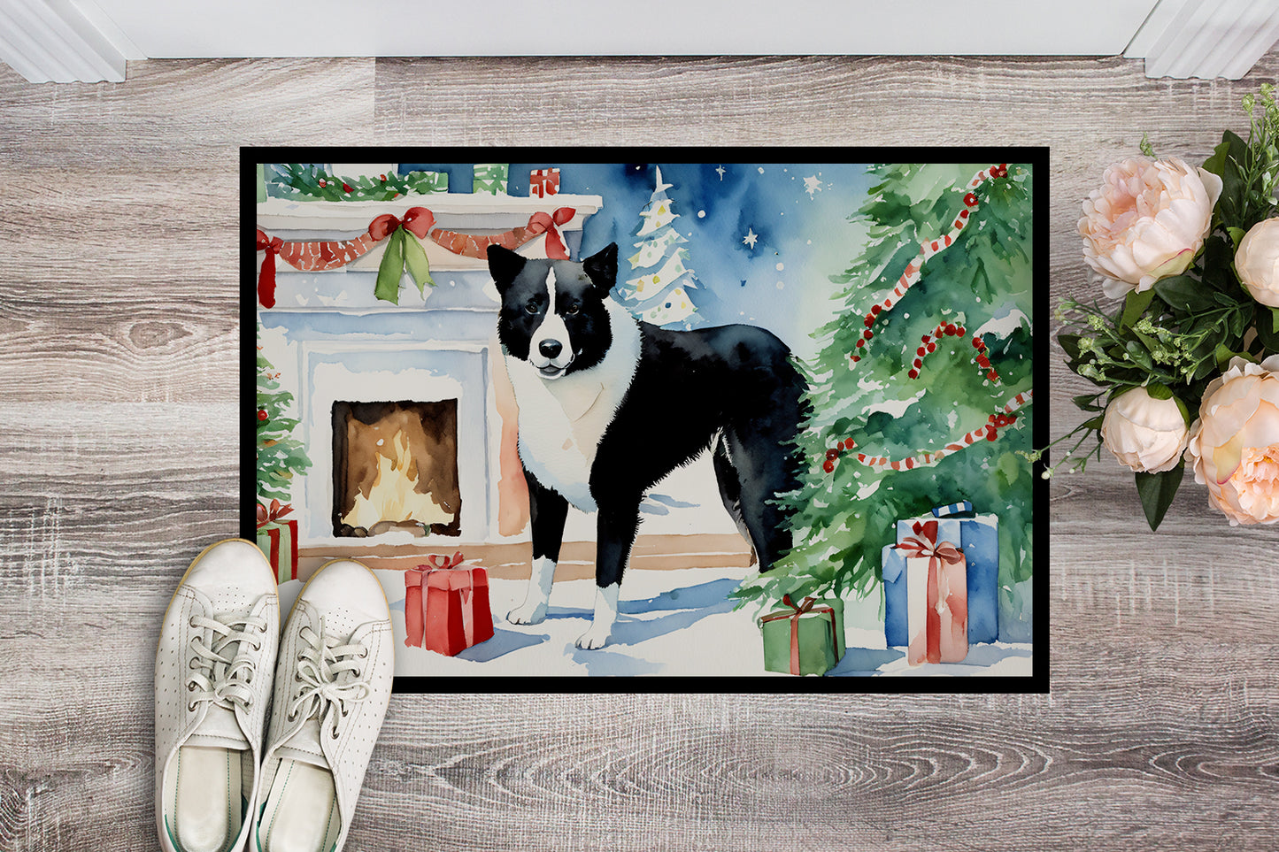 Karelian Bear Dog Cozy Christmas Doormat