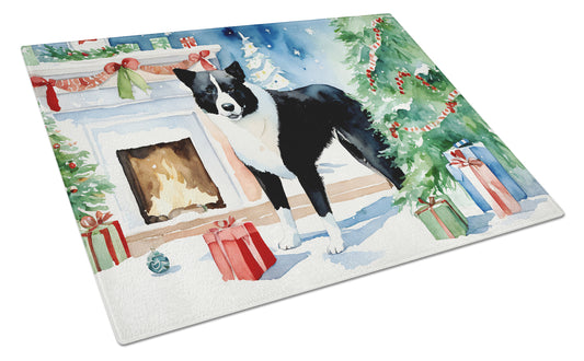 Buy this Karelian Bear Dog Cozy Christmas Glass Cutting Board