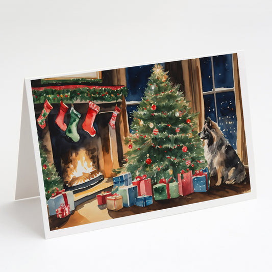 Buy this Keeshond Cozy Christmas Greeting Cards Pack of 8