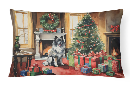 Buy this Keeshond Cozy Christmas Throw Pillow