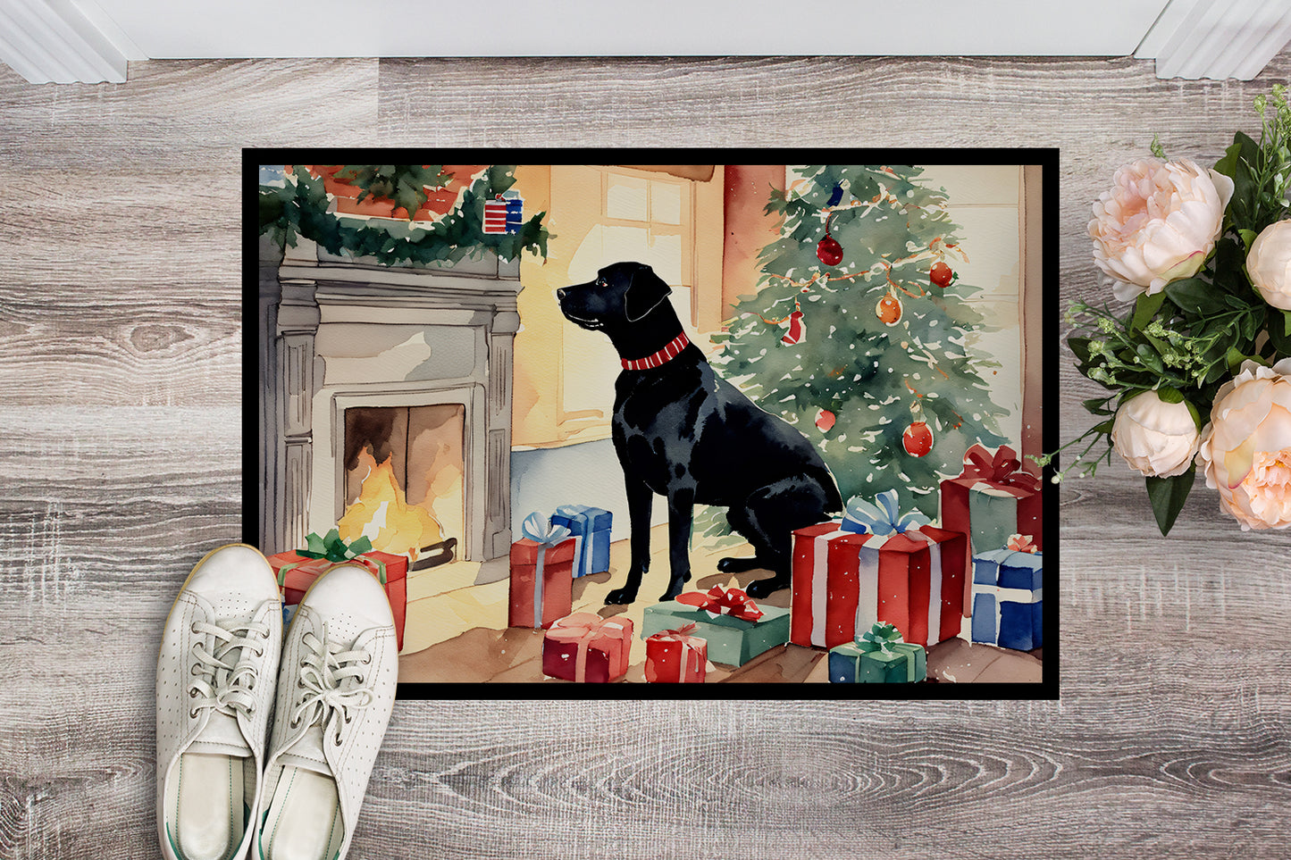 Labrador Retriever Cozy Christmas Doormat