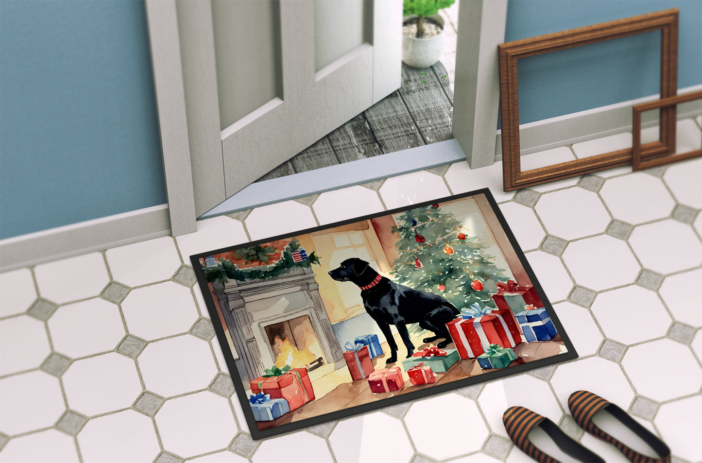 Labrador Retriever Cozy Christmas Doormat