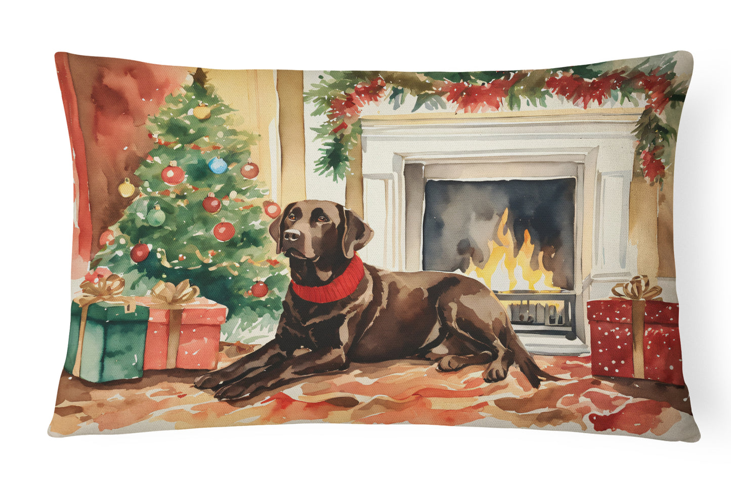 Buy this Labrador Retriever Cozy Christmas Throw Pillow