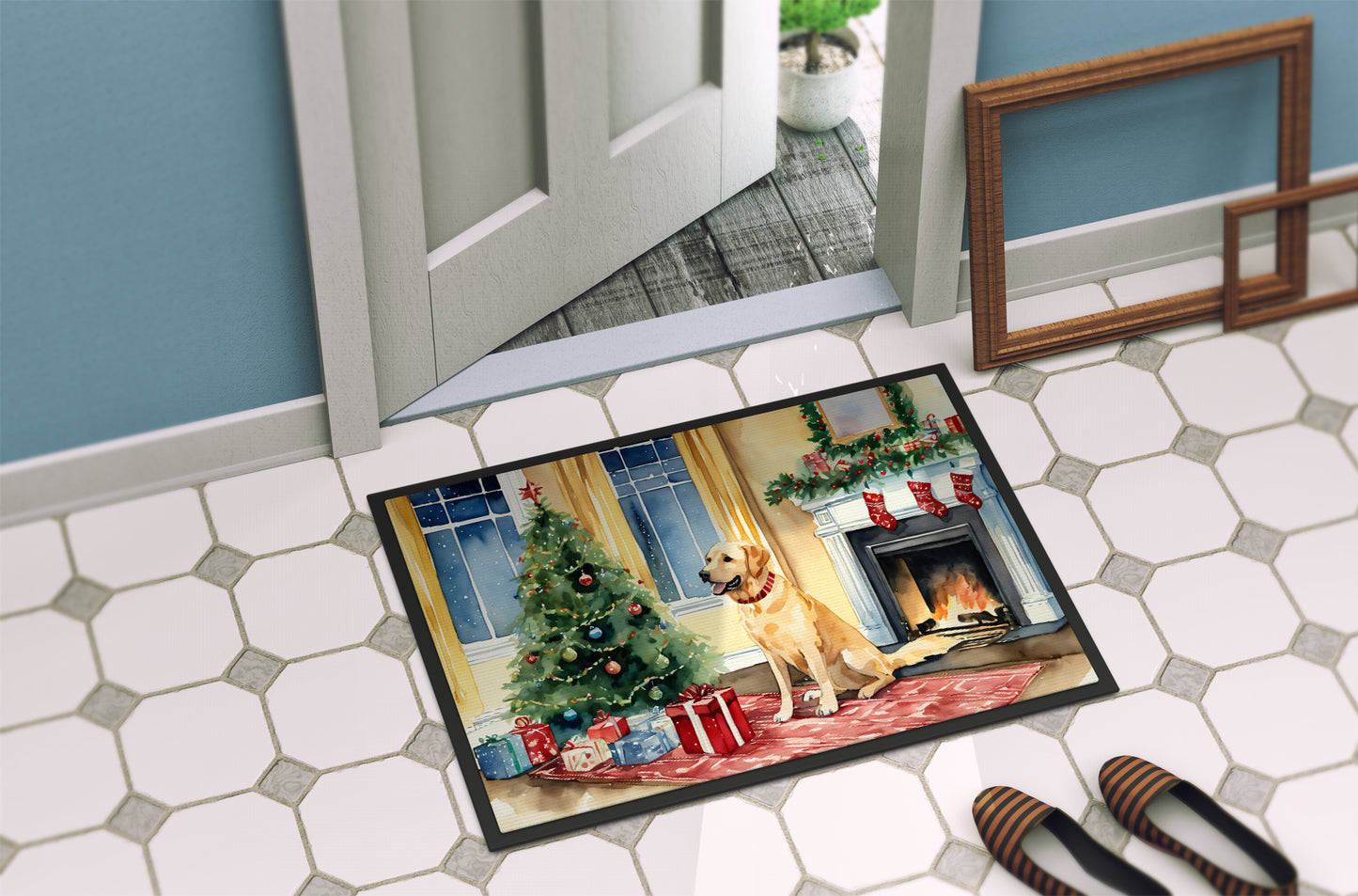 Labrador Retriever Cozy Christmas Doormat