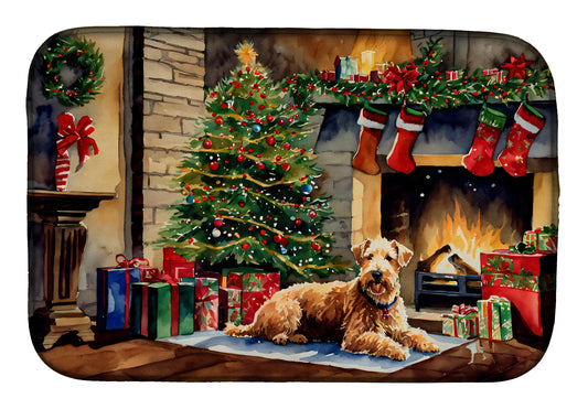 Buy this Lakeland Terrier Cozy Christmas Dish Drying Mat