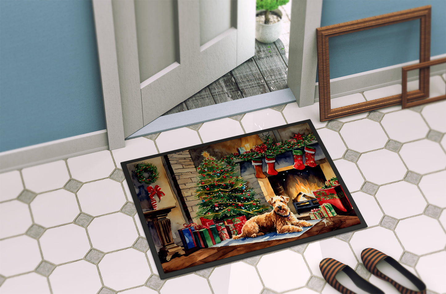 Lakeland Terrier Cozy Christmas Doormat