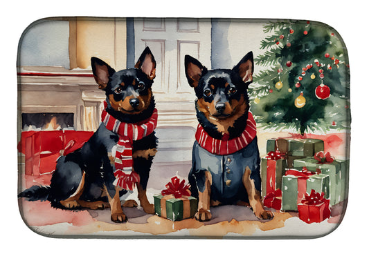 Buy this Lancashire Heeler Cozy Christmas Dish Drying Mat