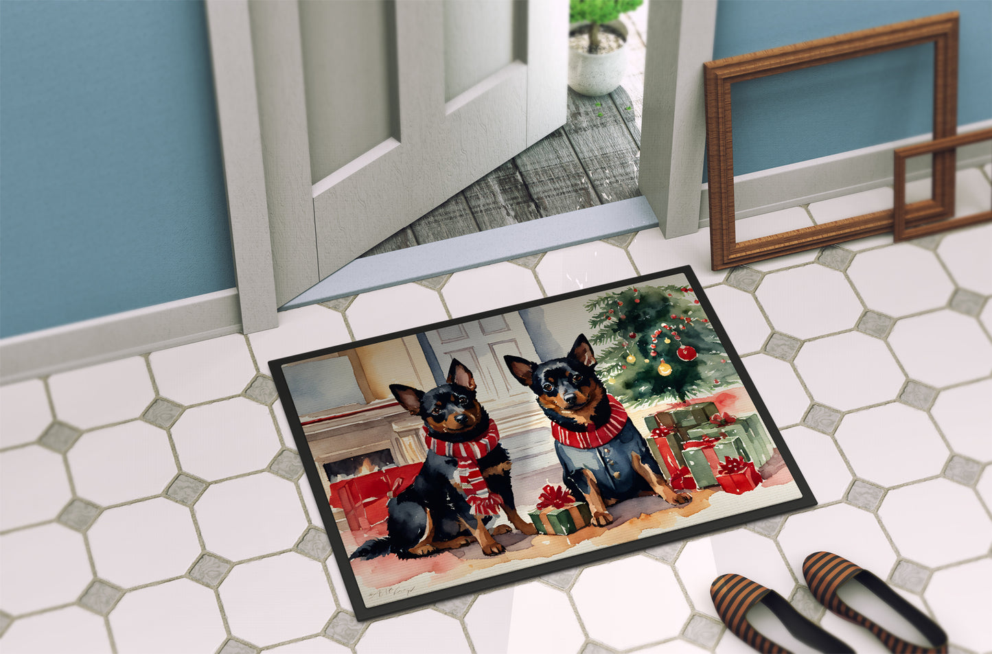 Lancashire Heeler Cozy Christmas Doormat