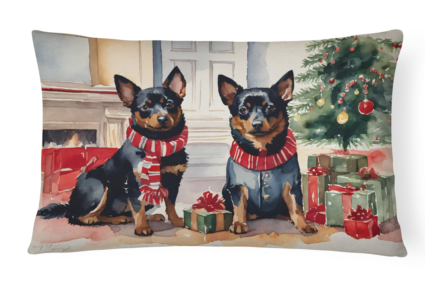 Buy this Lancashire Heeler Cozy Christmas Throw Pillow