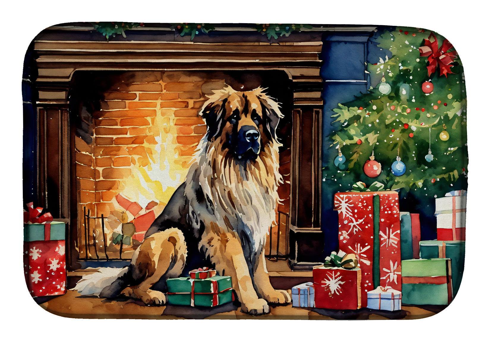 Buy this Leonberger Cozy Christmas Dish Drying Mat