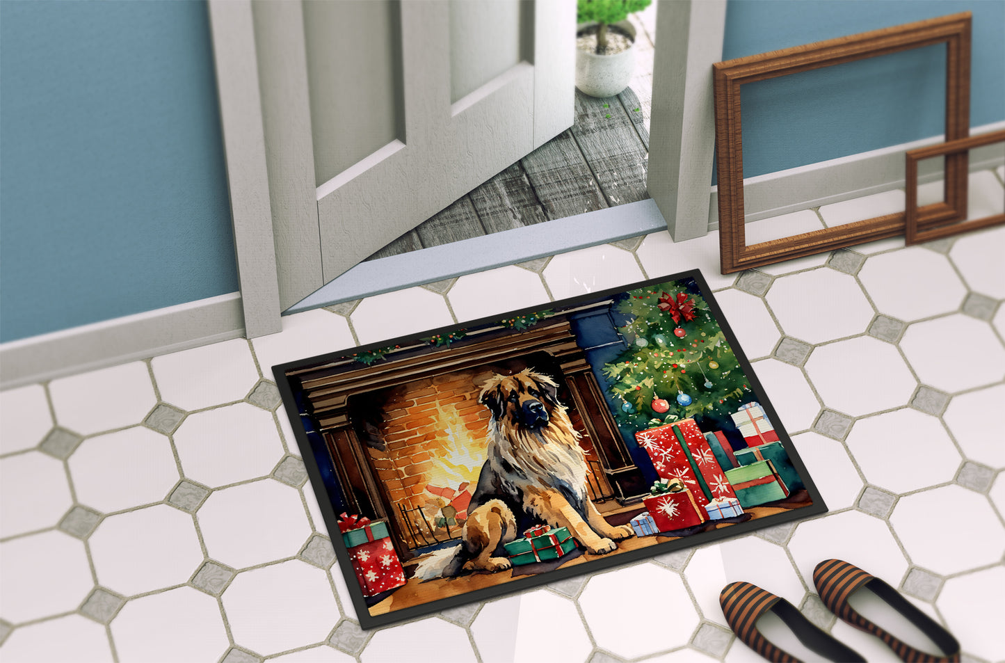 Leonberger Cozy Christmas Doormat