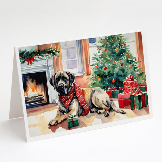 Buy this Mastiff Cozy Christmas Greeting Cards Pack of 8