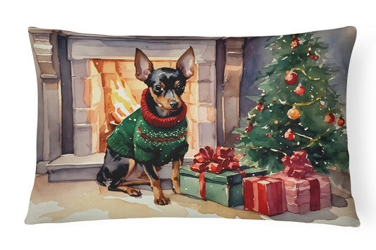 Buy this Miniature Pinscher Cozy Christmas Throw Pillow