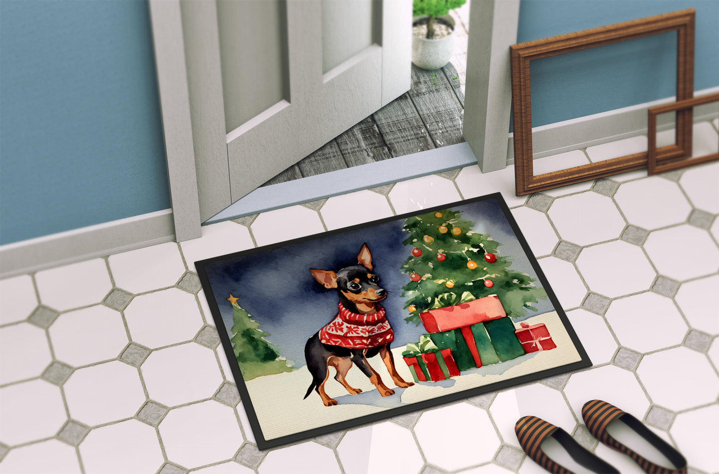 Miniature Pinscher Cozy Christmas Doormat