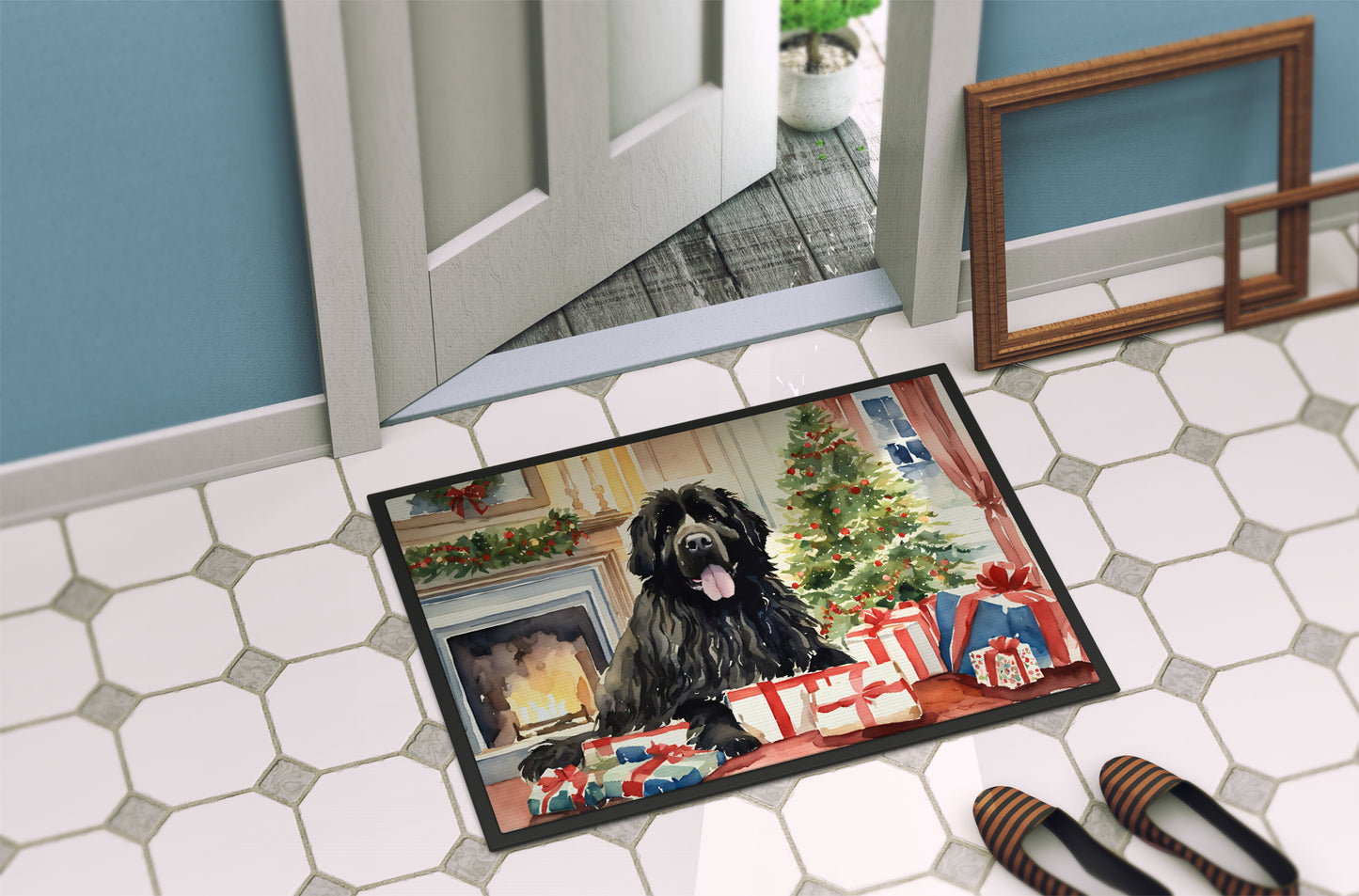 Newfoundland Cozy Christmas Doormat