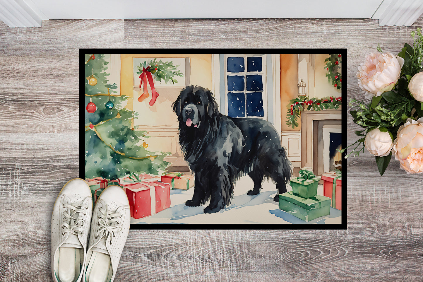 Newfoundland Cozy Christmas Doormat