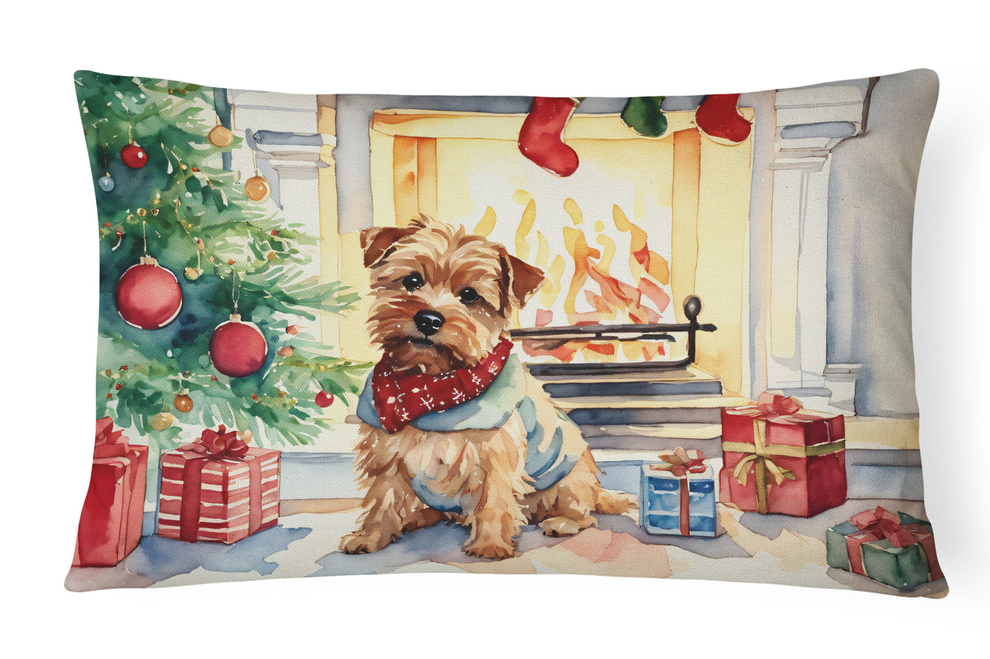 Buy this Norfolk Terrier Cozy Christmas Throw Pillow