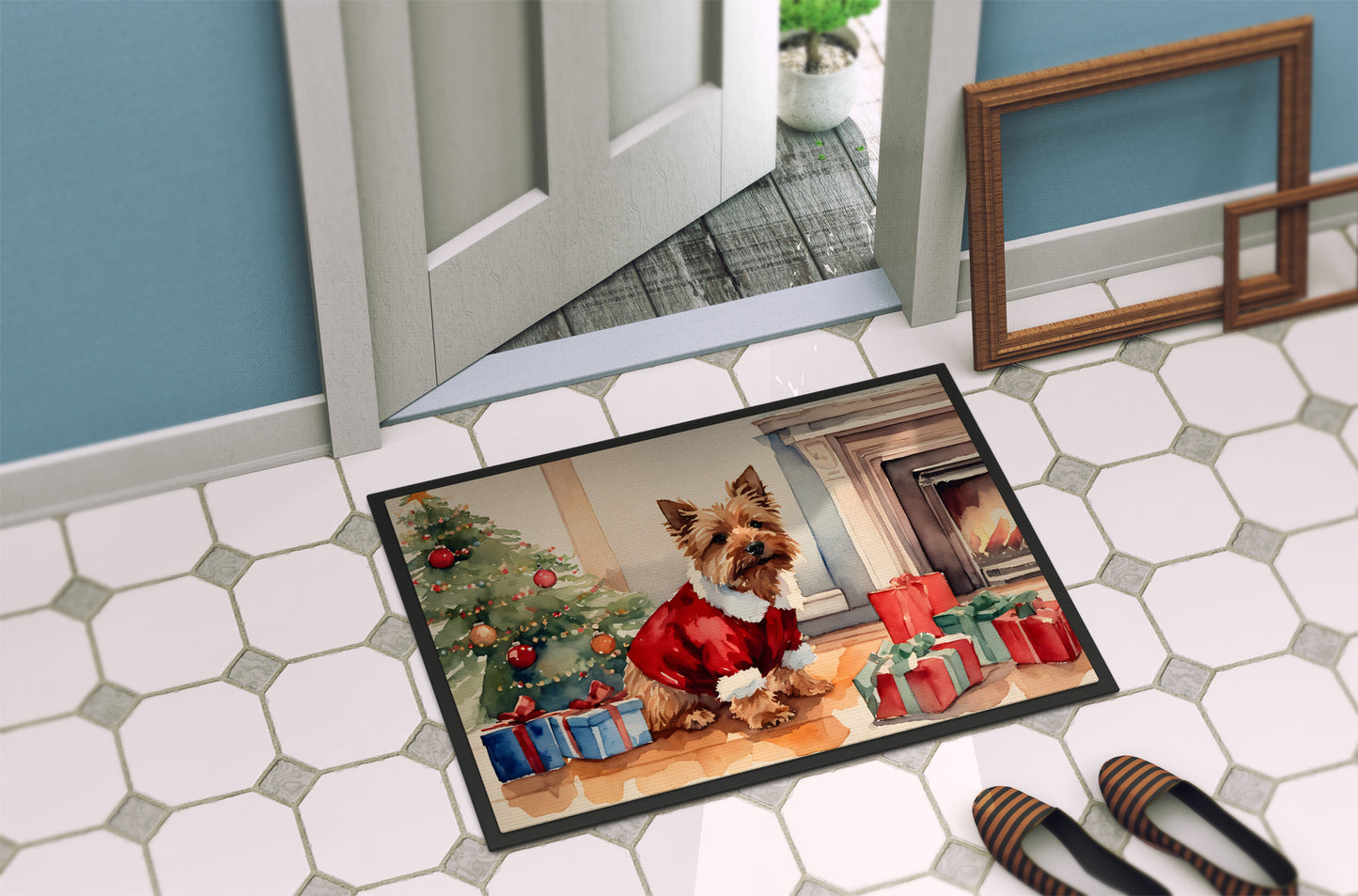 Norwich Terrier Cozy Christmas Doormat