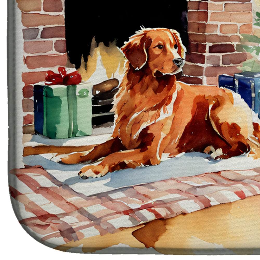 Nova Scotia Duck Tolling Retriever Cozy Christmas Dish Drying Mat