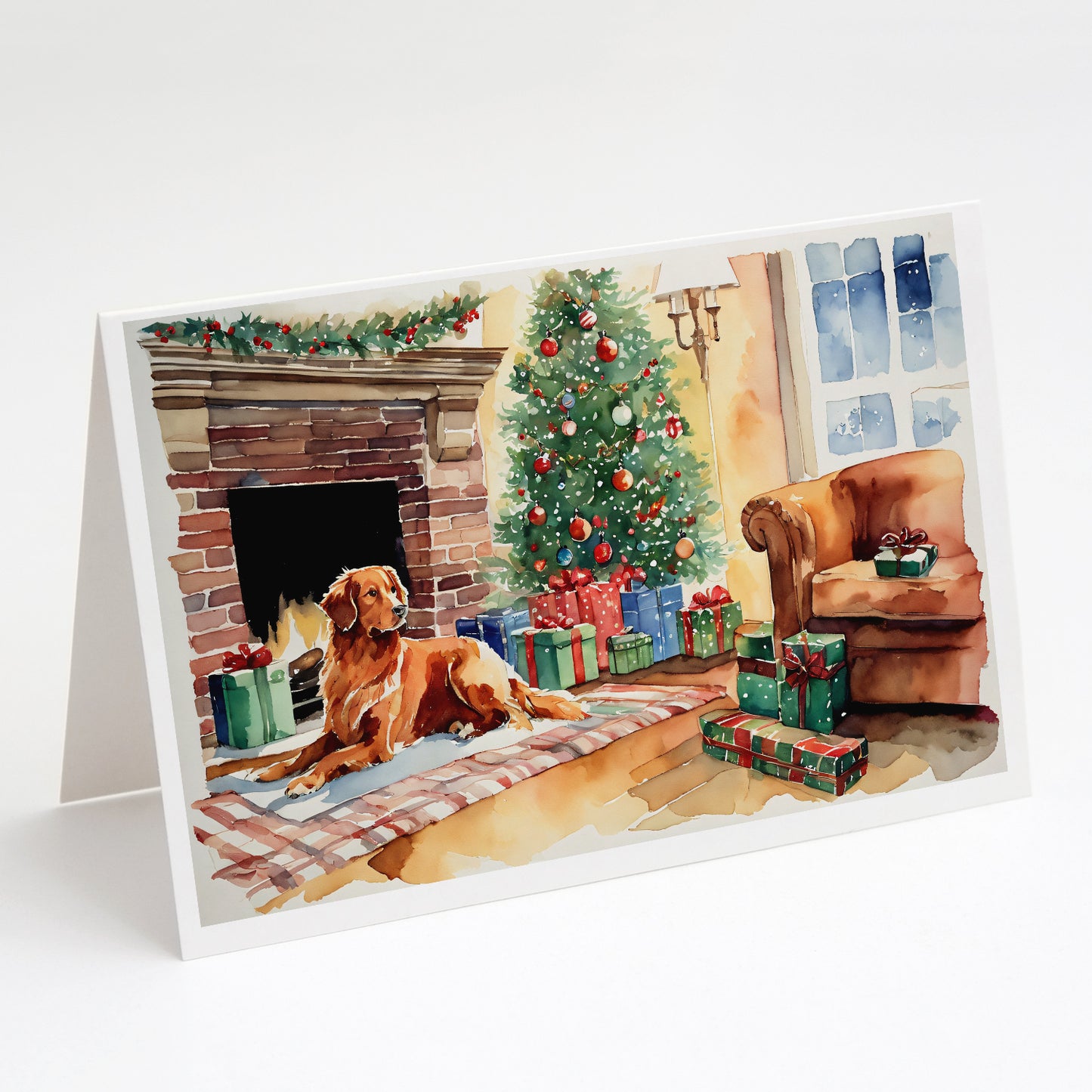 Buy this Nova Scotia Duck Tolling Retriever Cozy Christmas Greeting Cards Pack of 8