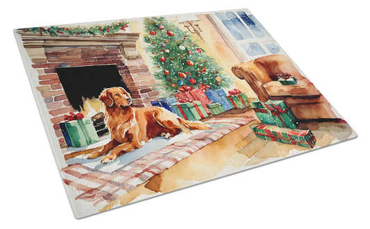 Buy this Nova Scotia Duck Tolling Retriever Cozy Christmas Glass Cutting Board