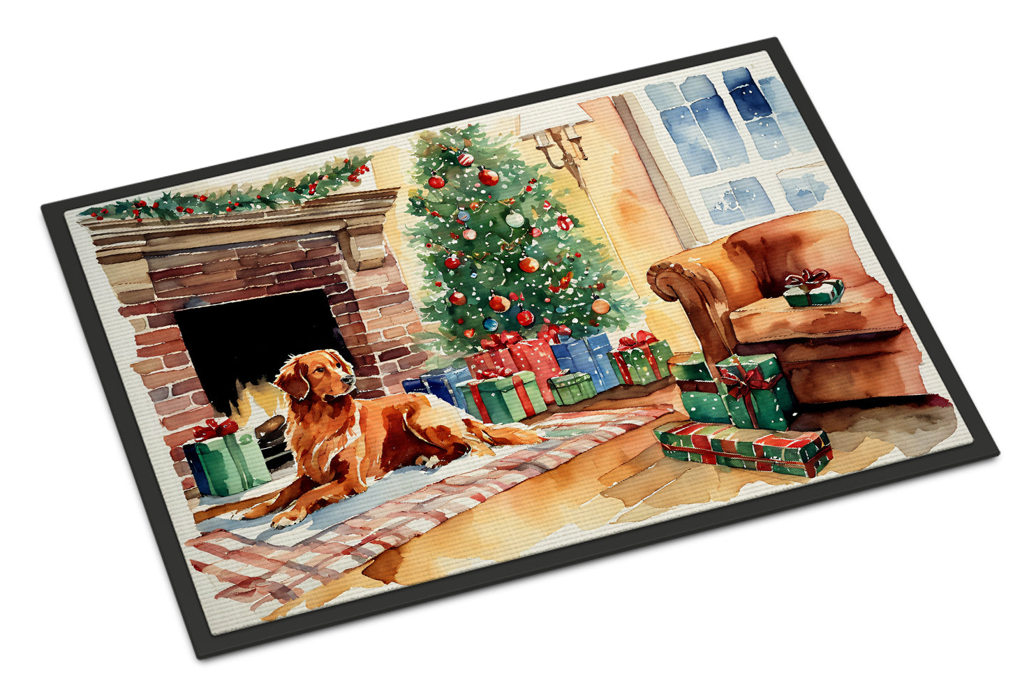 Buy this Nova Scotia Duck Tolling Retriever Cozy Christmas Doormat