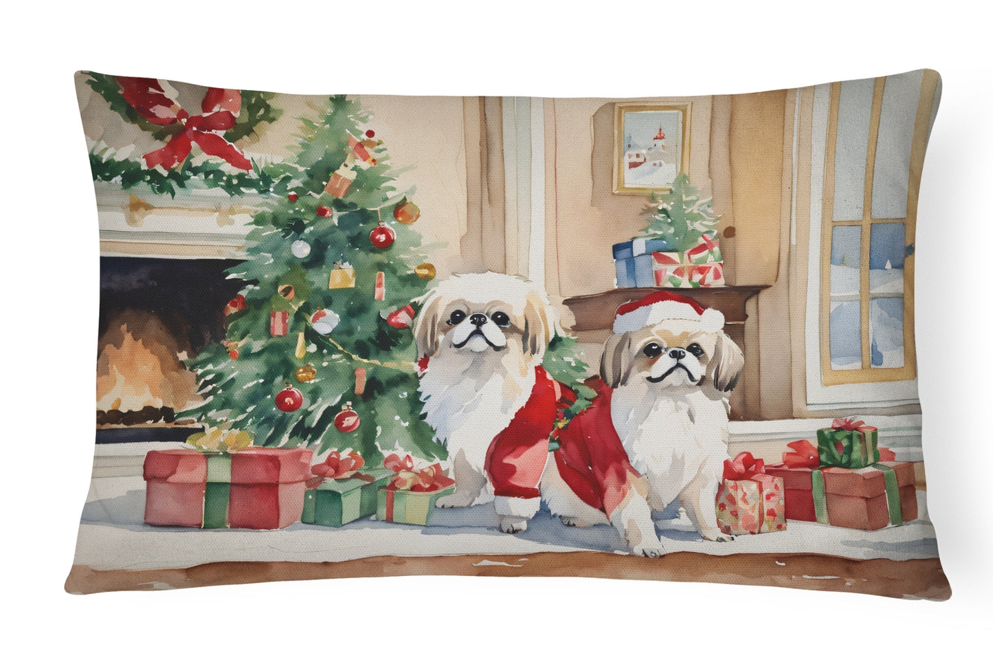 Buy this Pekingese Cozy Christmas Throw Pillow