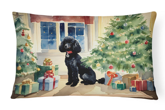 Buy this Poodle Cozy Christmas Throw Pillow