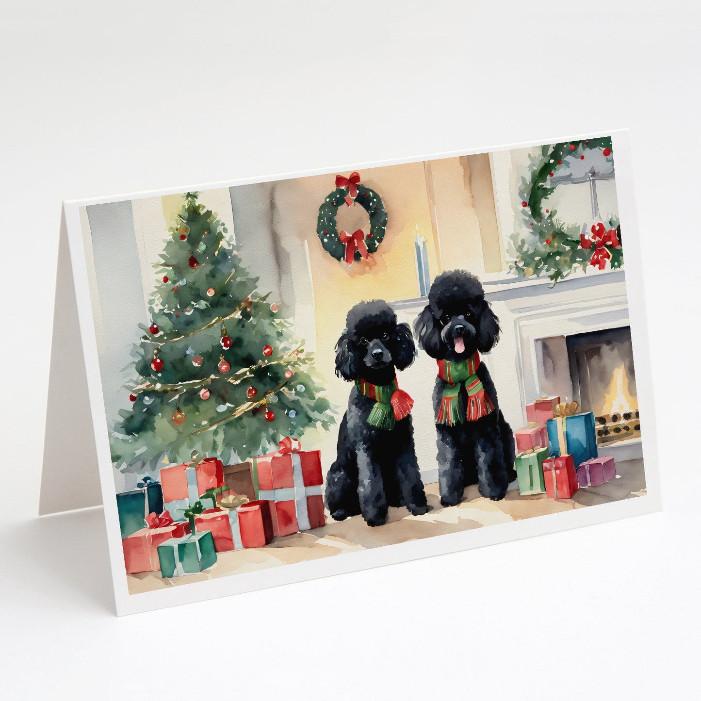 Buy this Poodle Cozy Christmas Greeting Cards Pack of 8