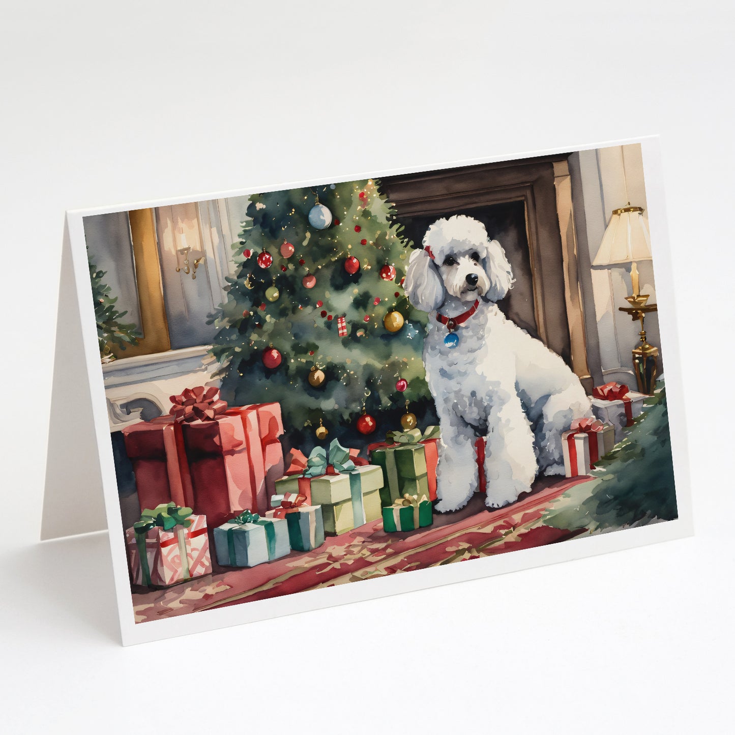 Buy this Poodle Cozy Christmas Greeting Cards Pack of 8