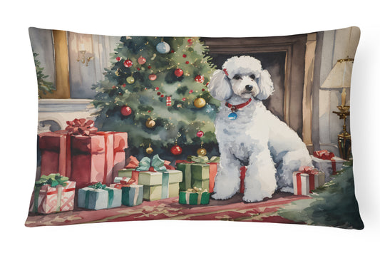 Buy this Poodle Cozy Christmas Throw Pillow