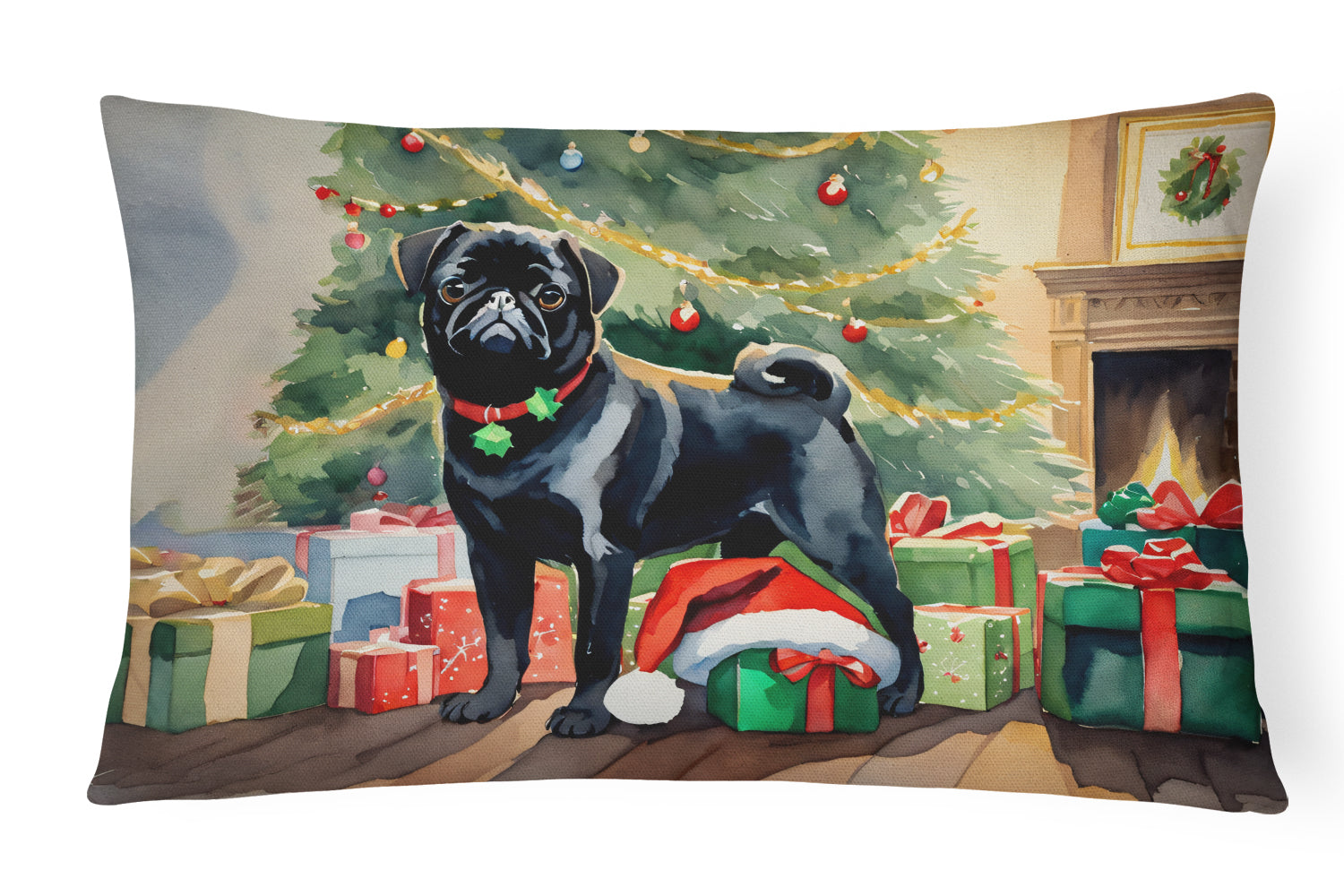 Buy this Pug Cozy Christmas Throw Pillow