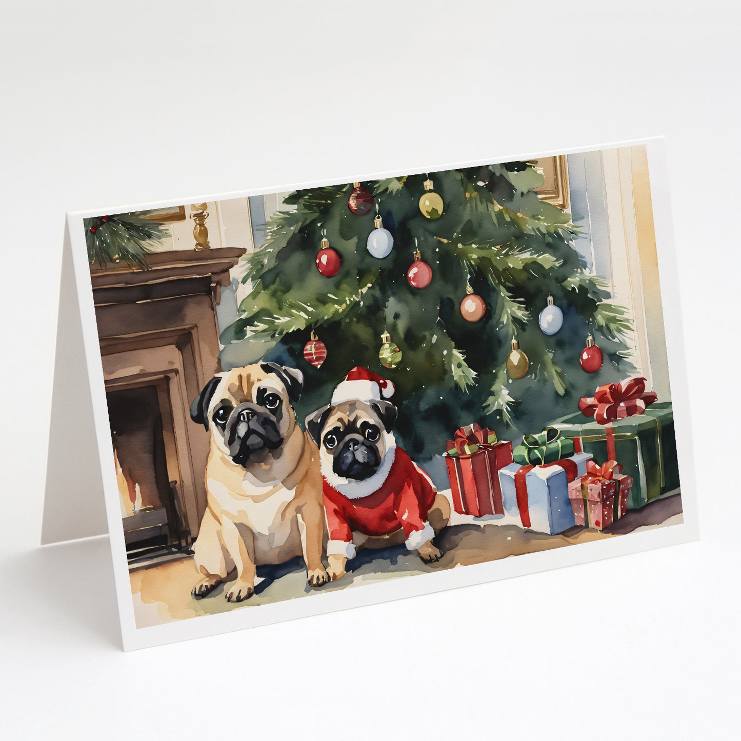 Buy this Pug Cozy Christmas Greeting Cards Pack of 8