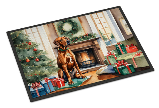 Buy this Rhodesian Ridgeback Cozy Christmas Doormat