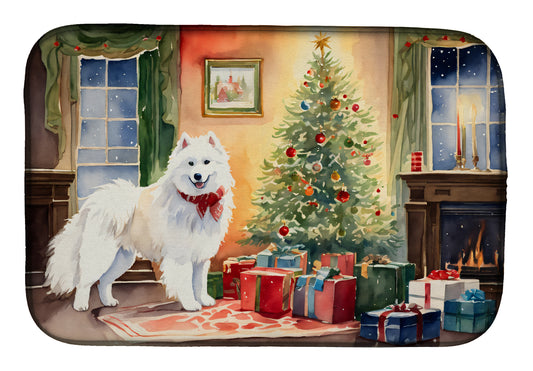 Buy this Samoyed Cozy Christmas Dish Drying Mat