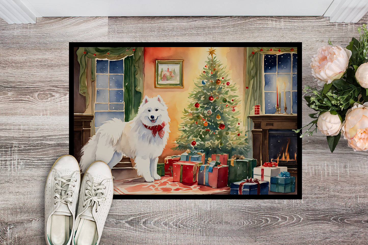 Samoyed Cozy Christmas Doormat