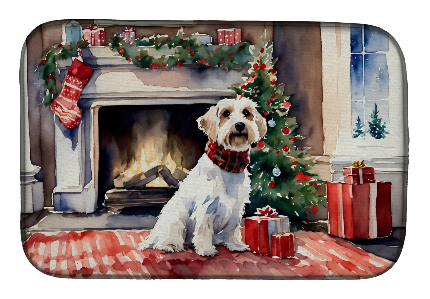 Buy this Sealyham Terrier Cozy Christmas Dish Drying Mat