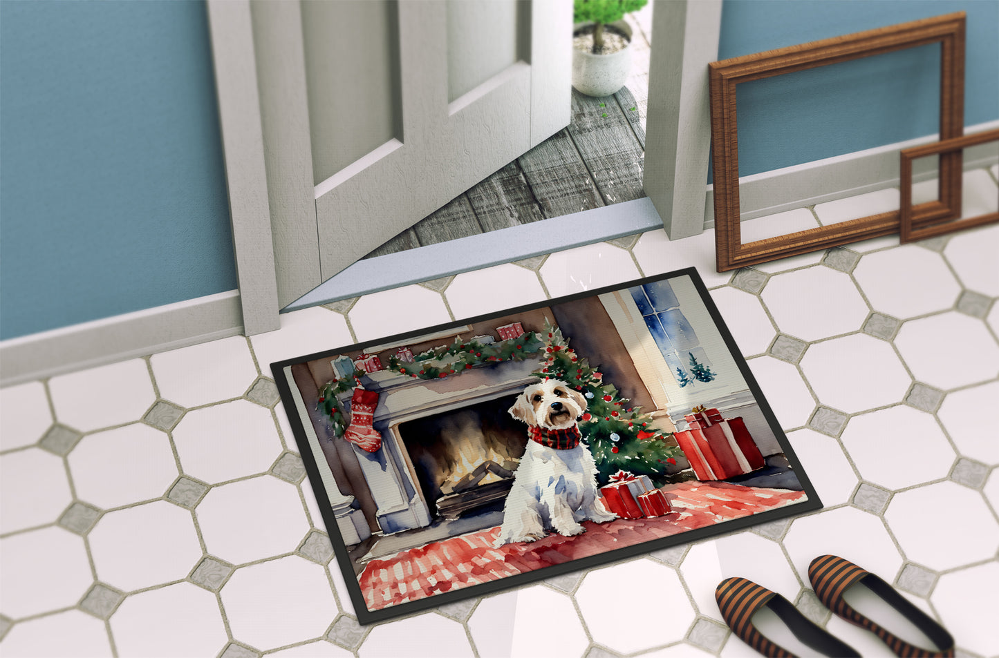 Sealyham Terrier Cozy Christmas Doormat