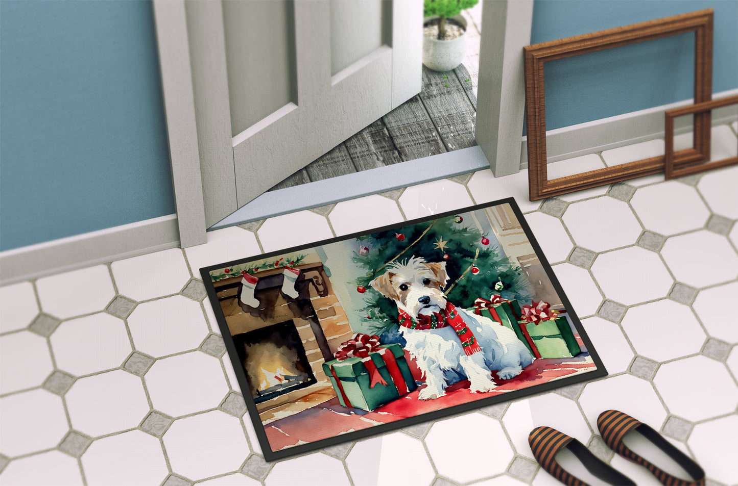 Sealyham Terrier Cozy Christmas Doormat