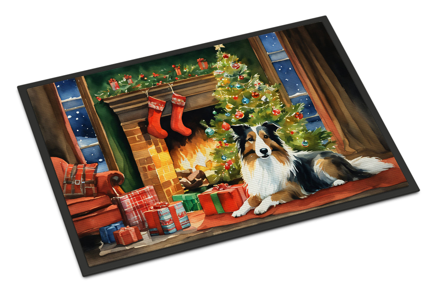 Buy this Sheltie Cozy Christmas Doormat