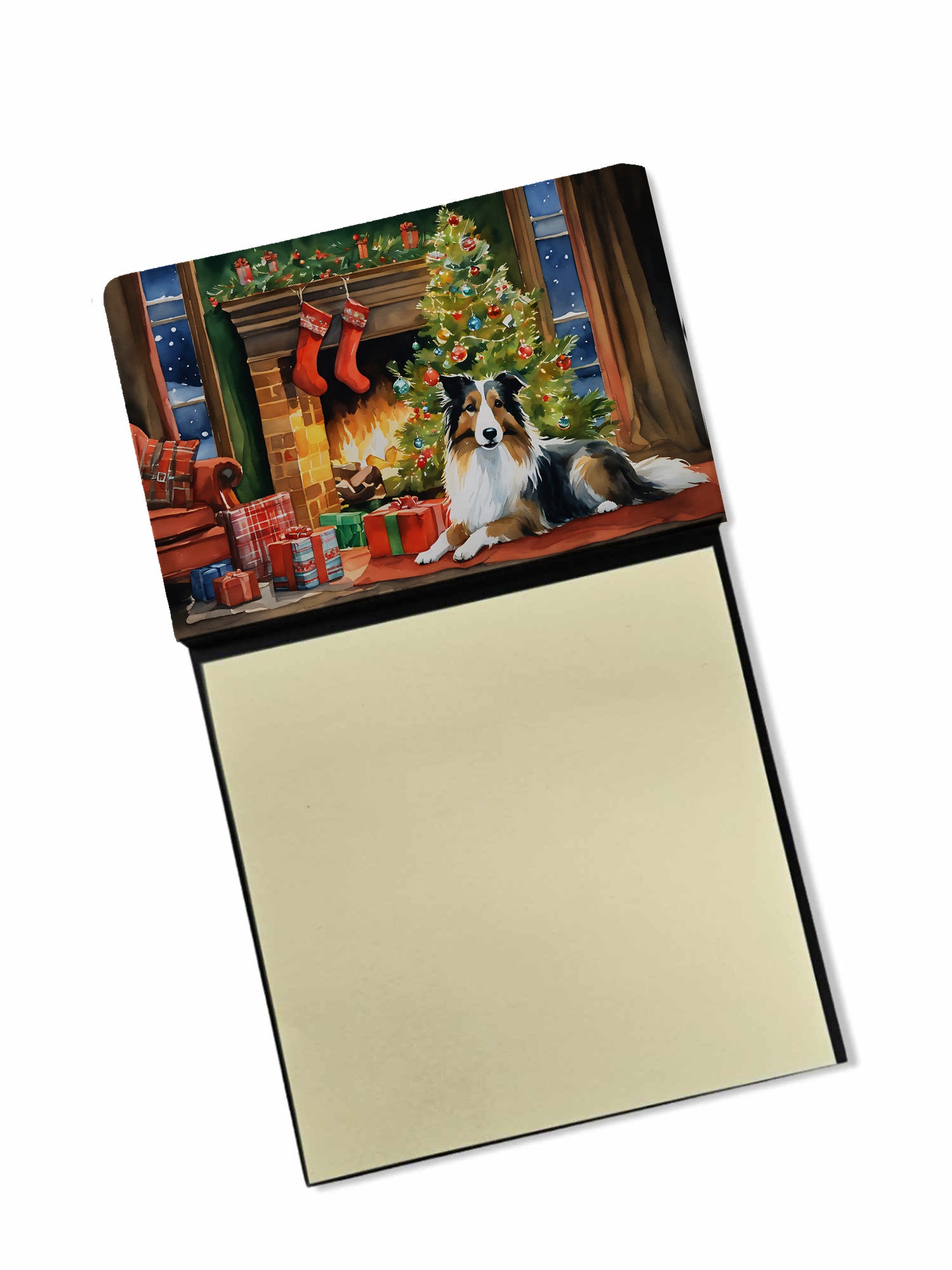 Buy this Sheltie Cozy Christmas Sticky Note Holder
