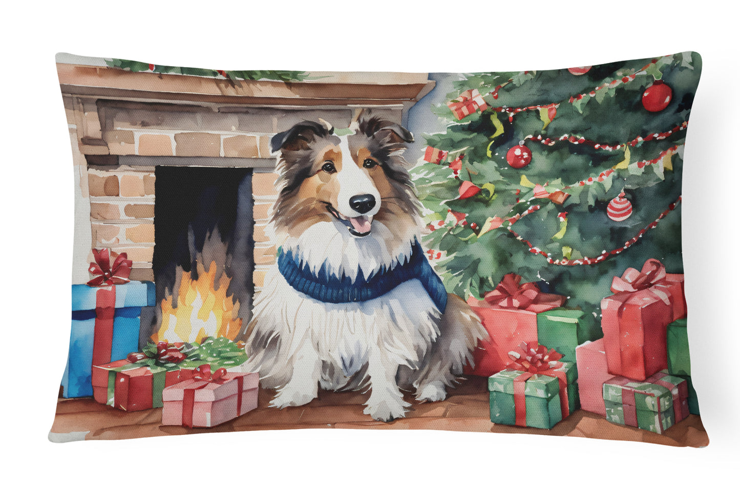 Buy this Sheltie Cozy Christmas Throw Pillow