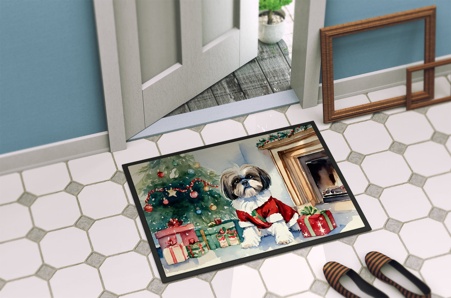 Shih Tzu Cozy Christmas Doormat