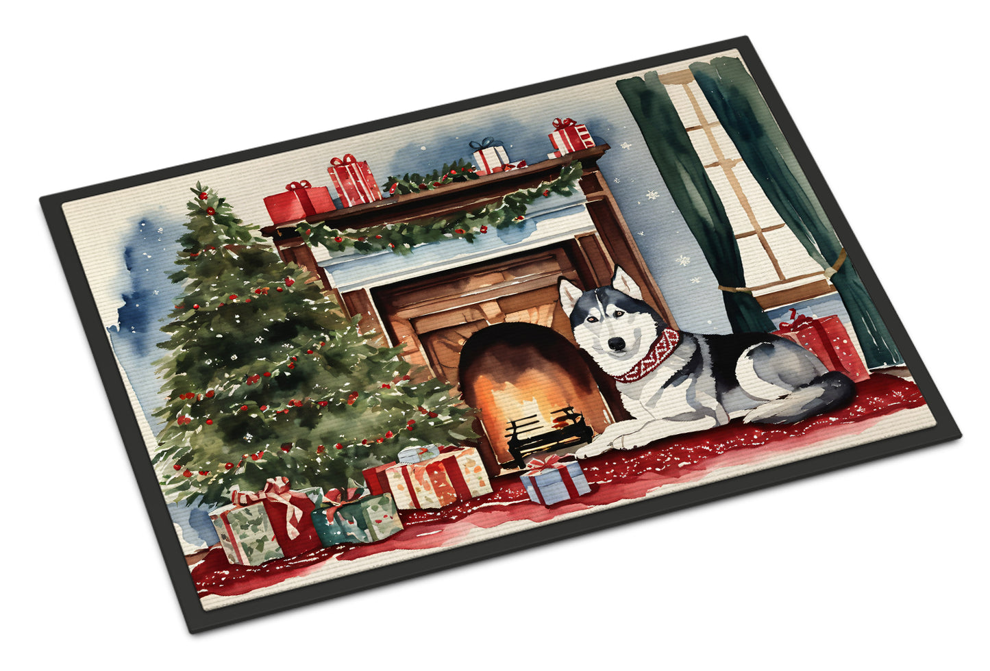 Buy this Siberian Husky Cozy Christmas Doormat