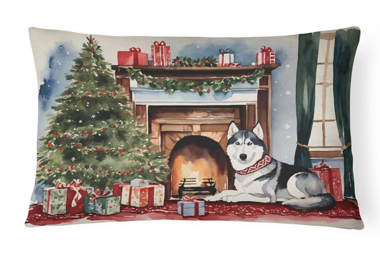 Buy this Siberian Husky Cozy Christmas Throw Pillow